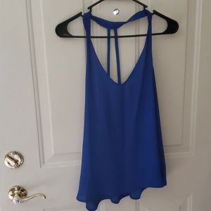 Blue dressy tank